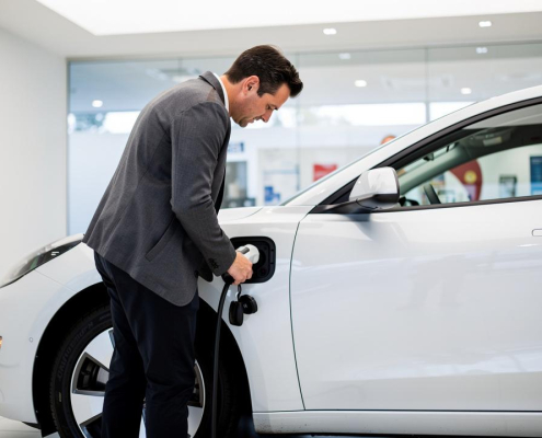 muskarac-punjenje-elektricni-auto